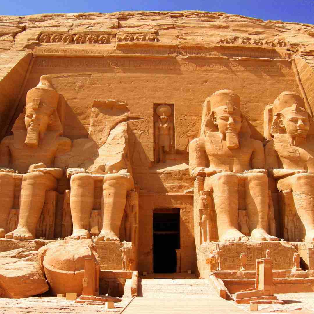 The sun perpendicular to Abu Simbel Temple